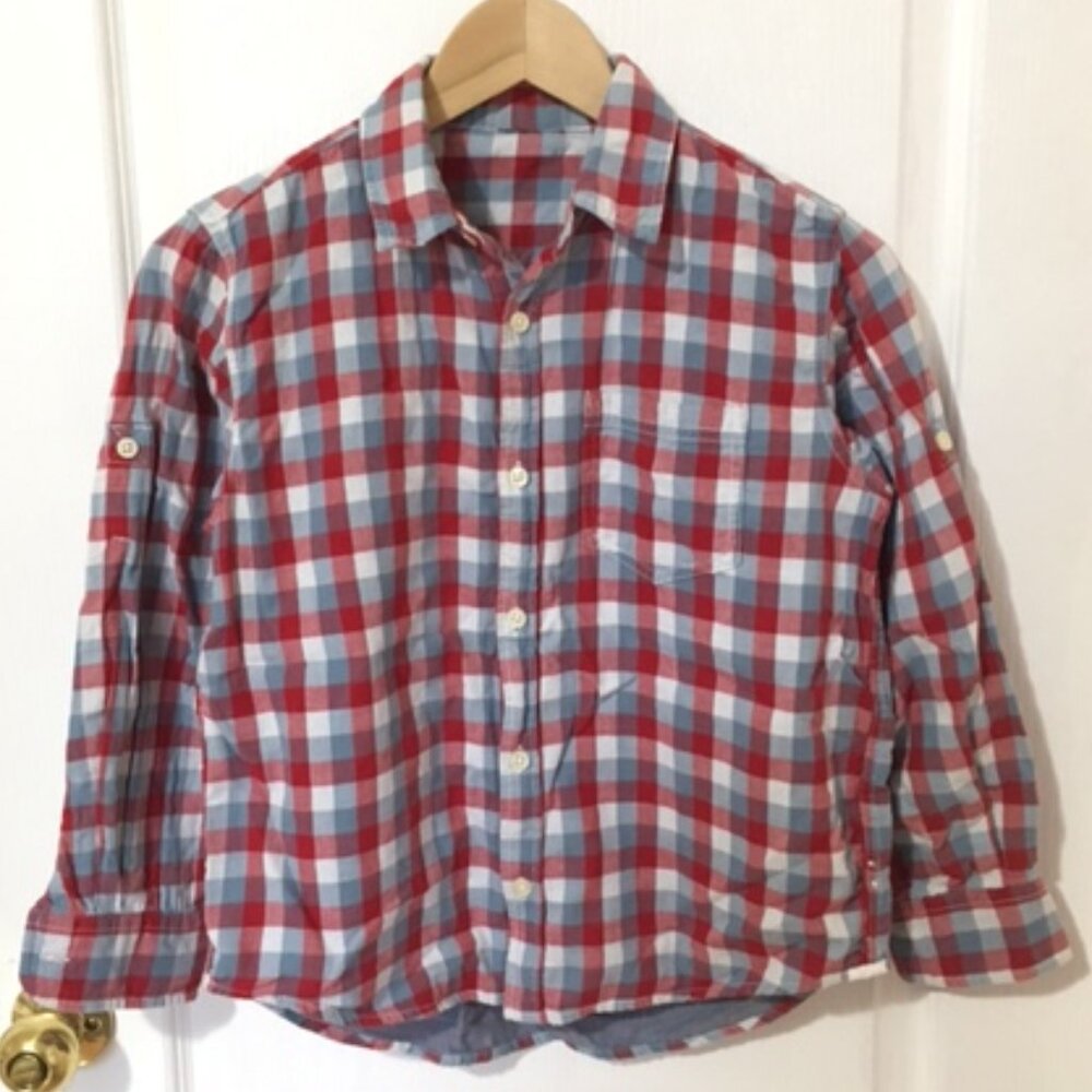 Boys Plaid Warm Shirt Size 8